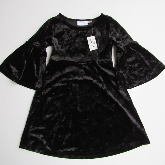 Bell Sleeved Black Dress by Children's Place - Picture 1 of 5